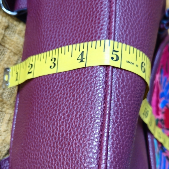 NWT-Costa Maya Burgundy Floral Embroidered Backpack - Picture 5 of 11